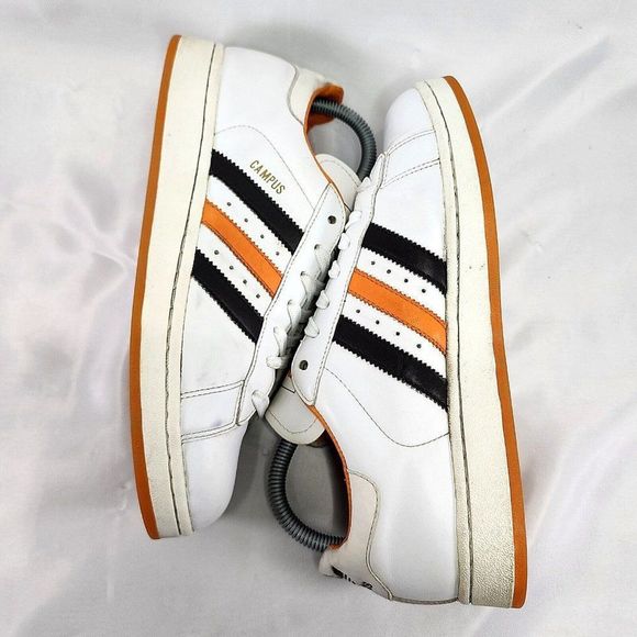 Adidas The Campus 2 Shoes White Orange 465553 Og 2006 Rare Classic Men's Size 7 - Picture 4 of 8